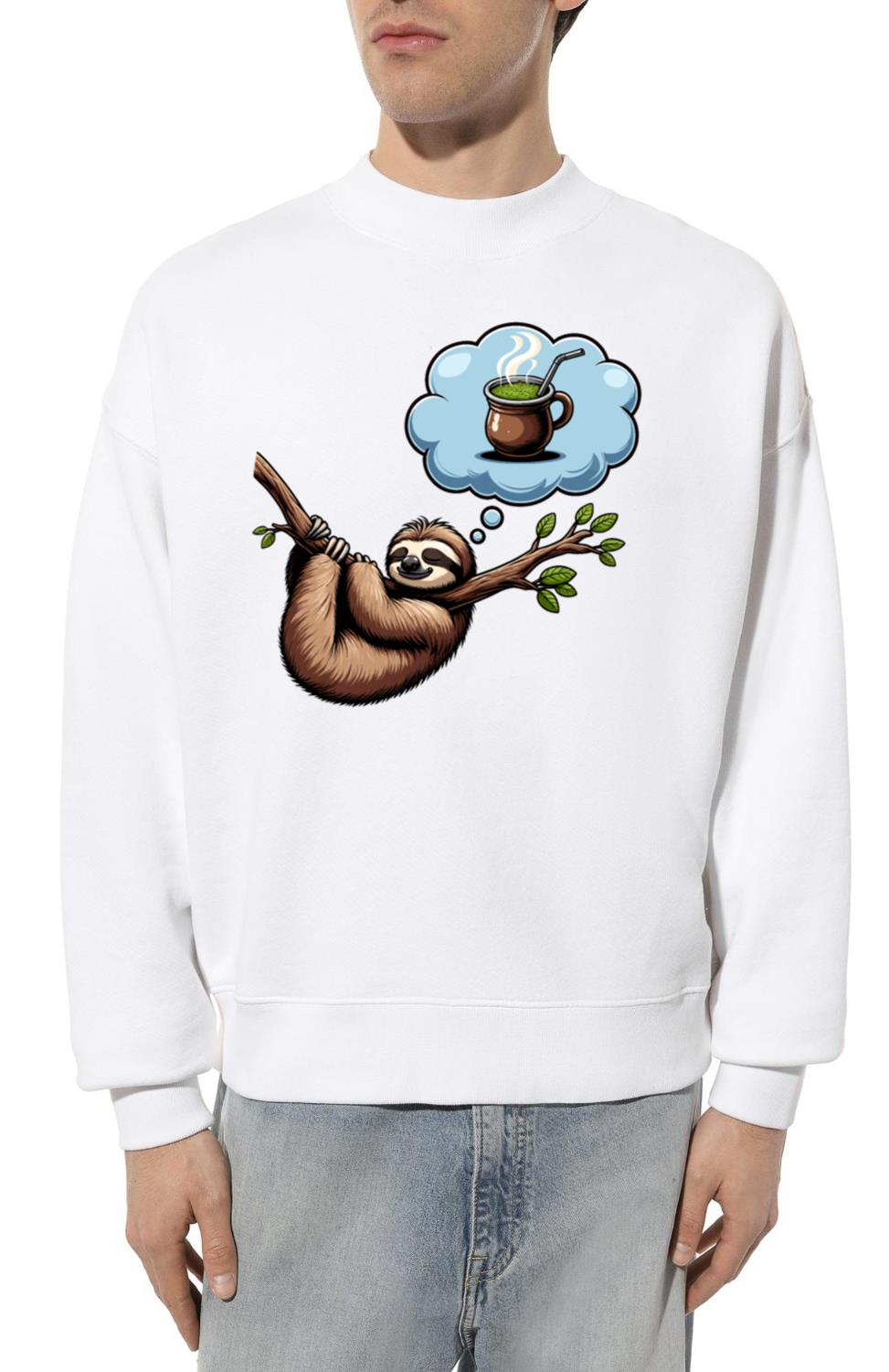 Sleeping Sloth Dreaming of Yerba Mate - Unisex Sweatshirt