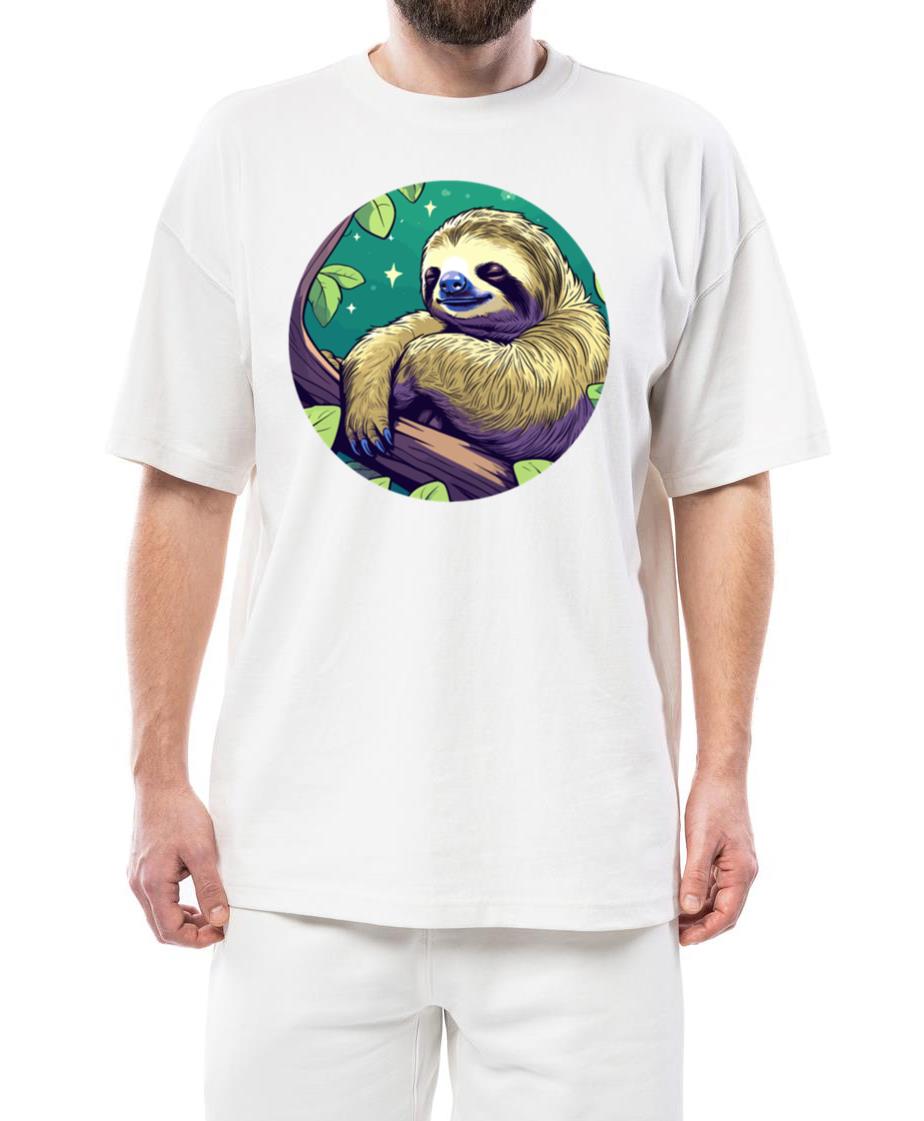 Sleeping Sloth Illustration - Unisex Standard T-Shirt