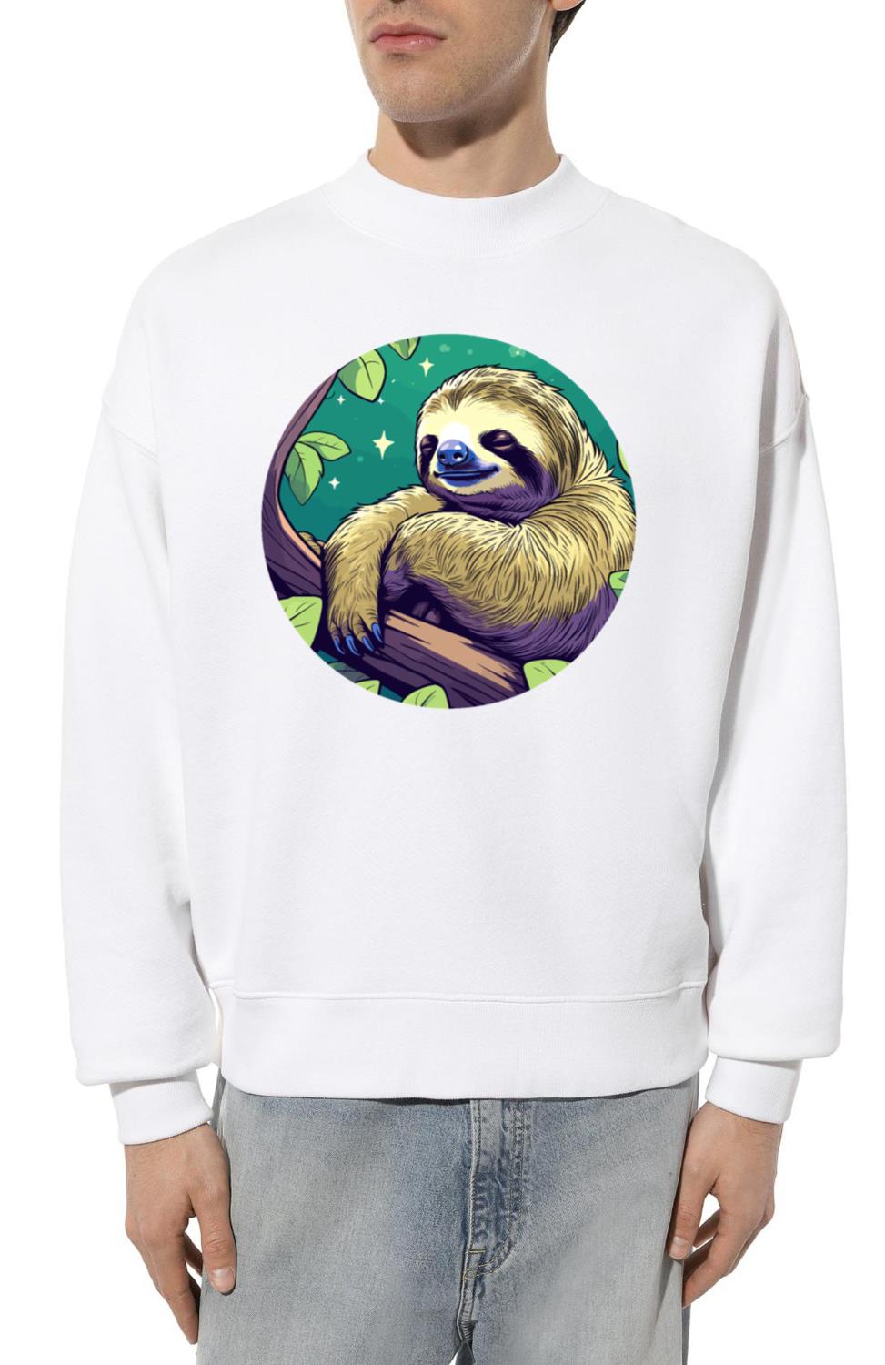 Sleeping Sloth Illustration - Unisex Sweatshirt