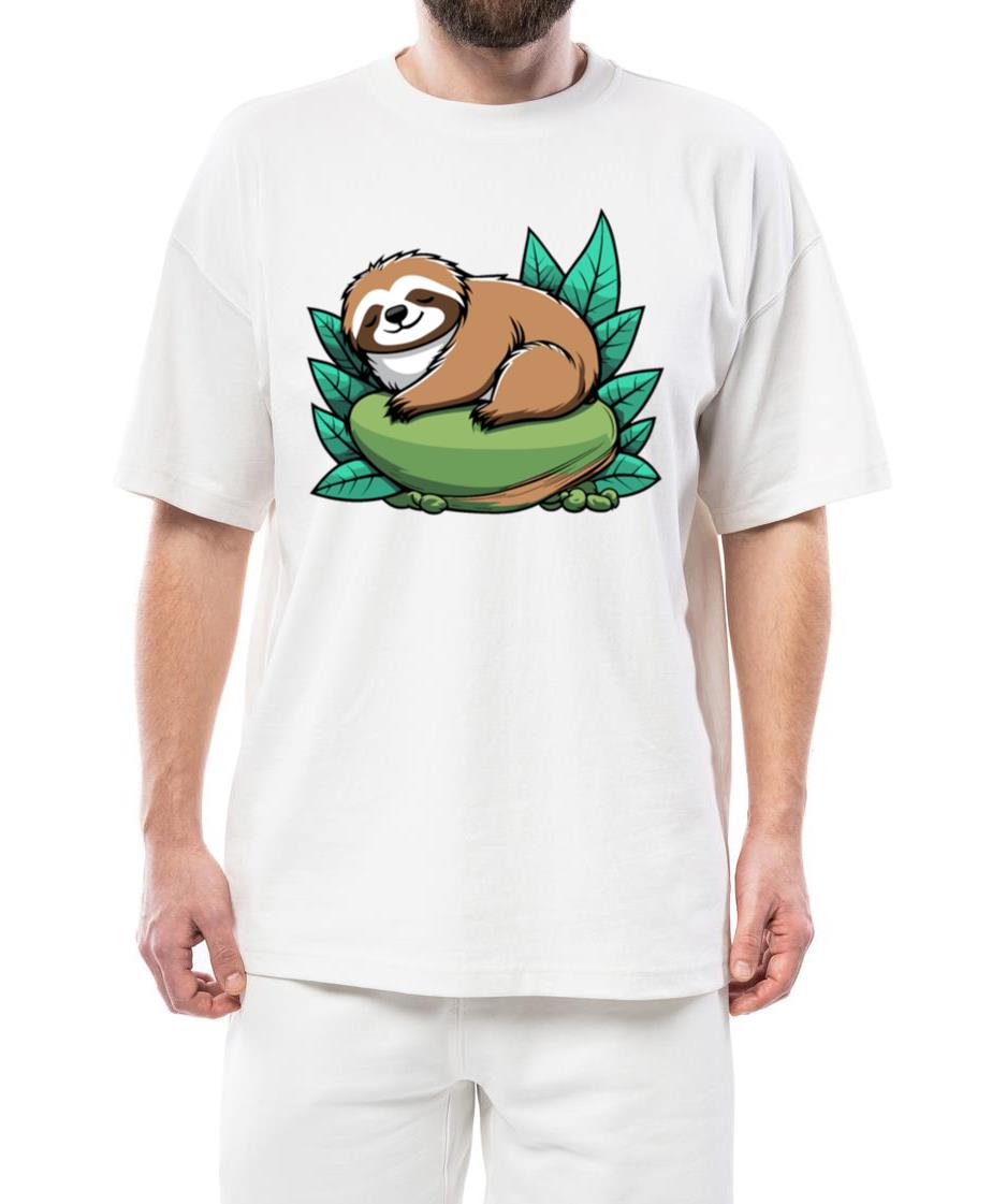 Sleeping Sloth Illustration_1 - Unisex Standard T-Shirt