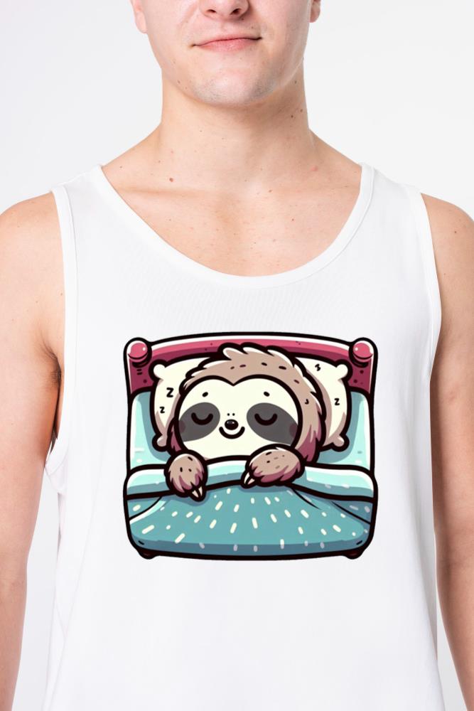 Sleeping Sloth - Peaceful Charming - Unisex Tank Top
