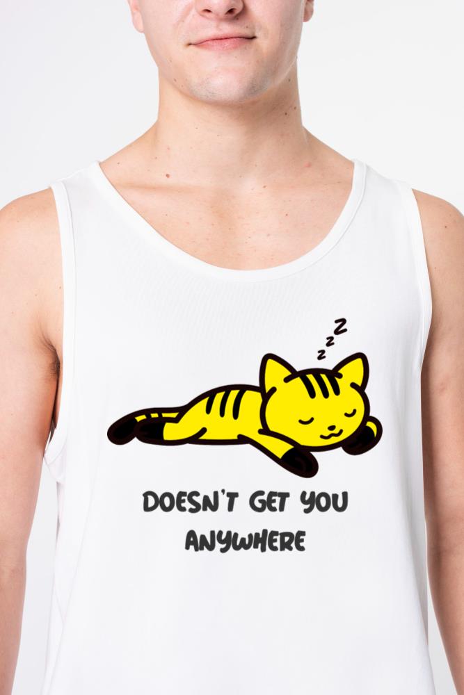 Sleepy Cat_1 - Unisex Tank Top