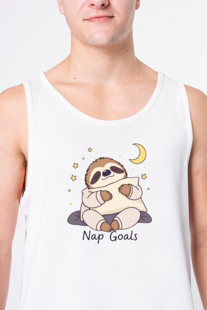Sleepy Sloth in Pajamas - Unisex Tank Top