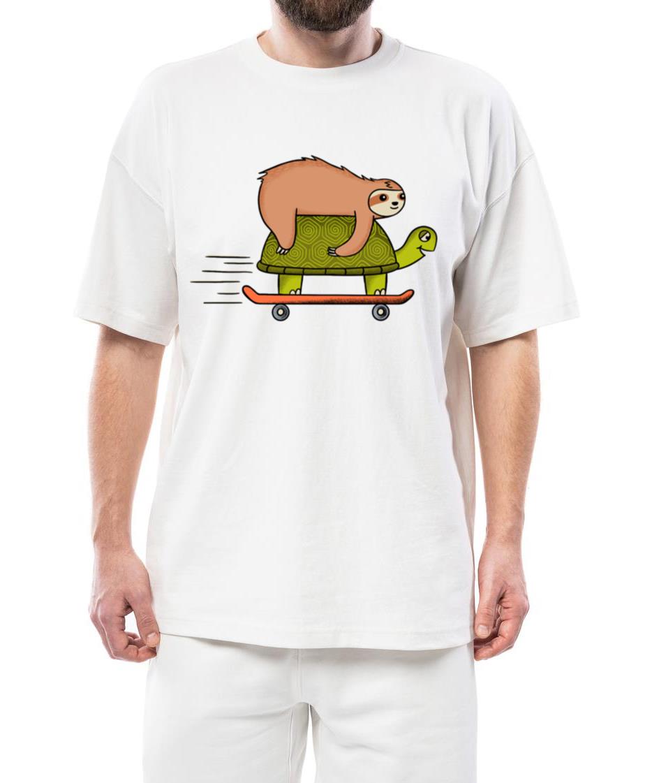 Sloth And Turtle Skateboard - Unisex Standard T-Shirt