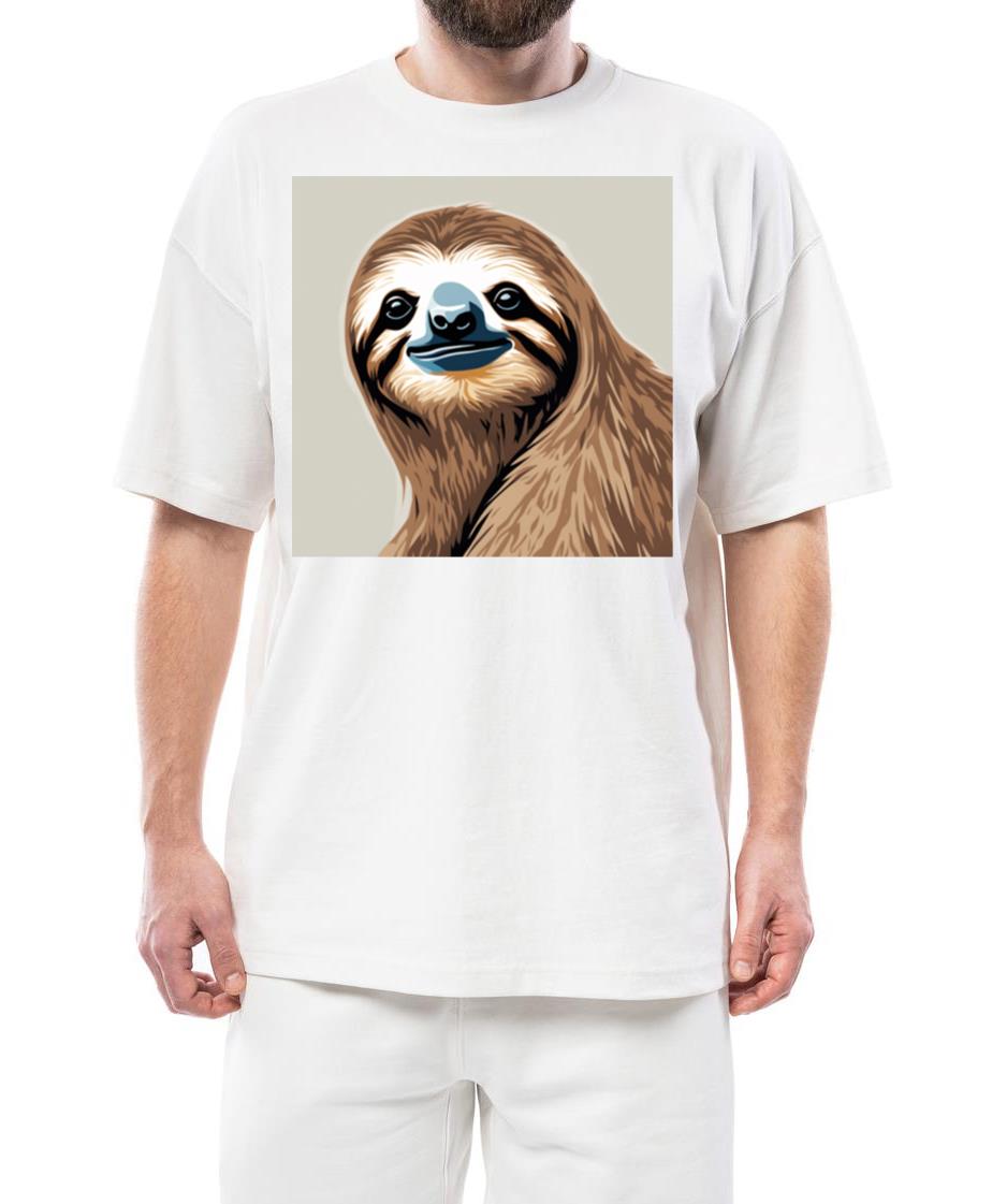Sloth Animal Face cute sleep chill nap Rest Nerd j - Unisex Standard T-Shirt