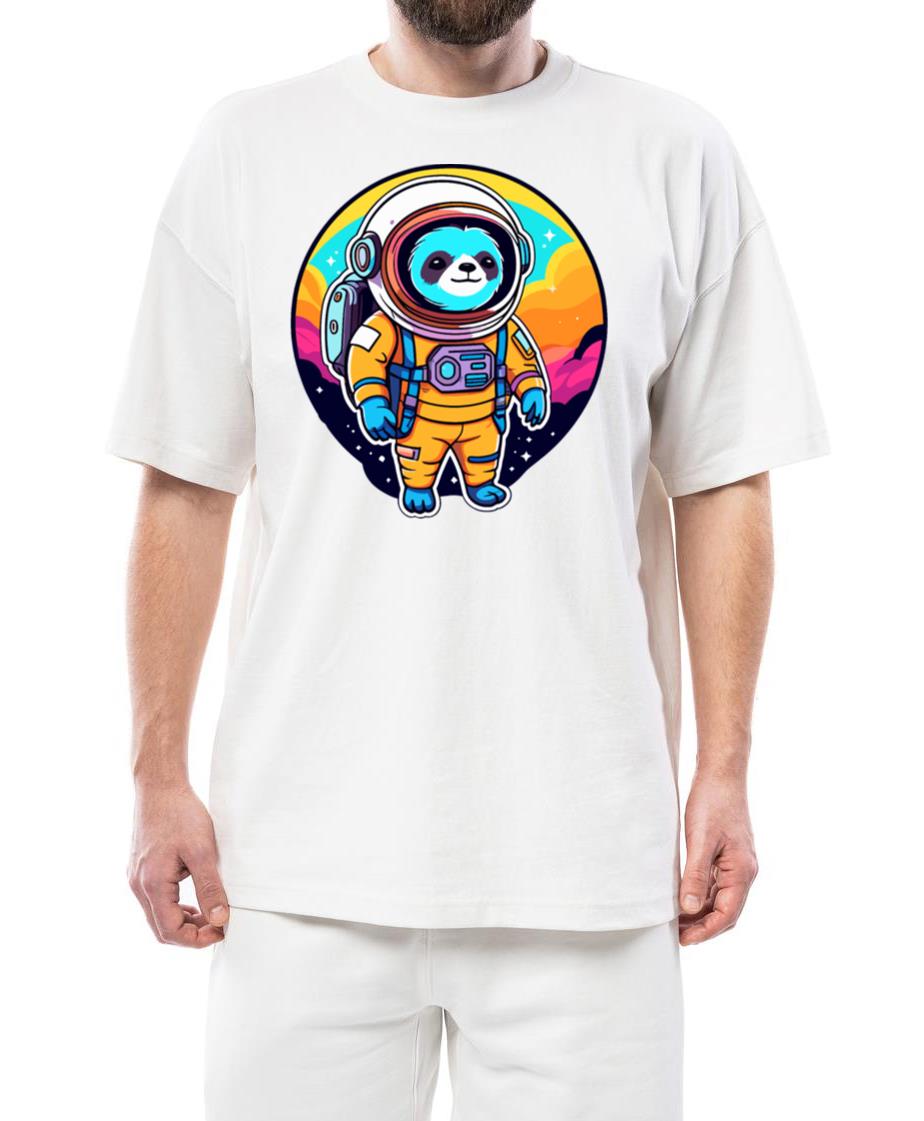 Sloth Astronaut Illustration - Unisex Standard T-Shirt