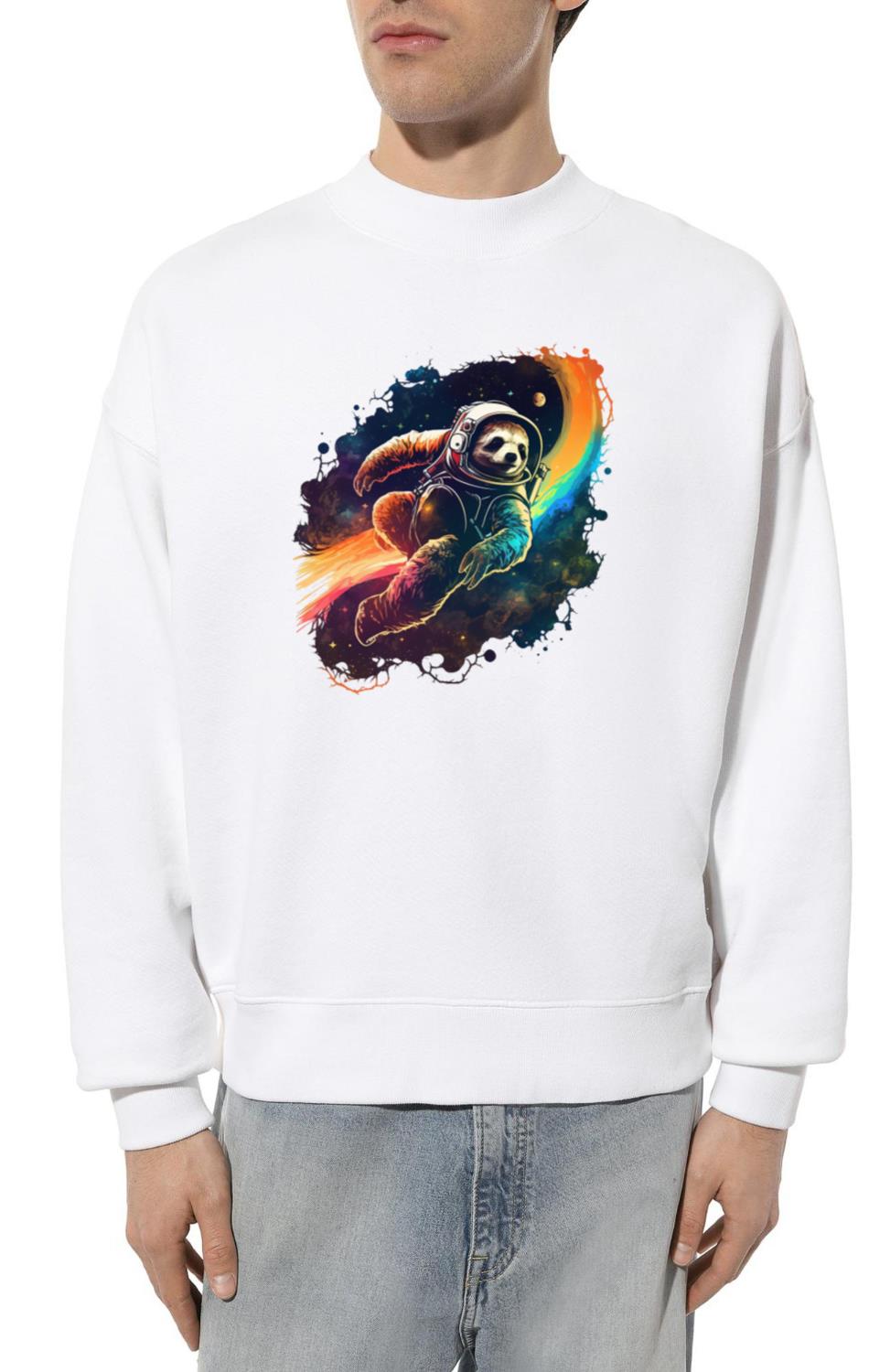 sloth astronaut in space - Unisex Sweatshirt