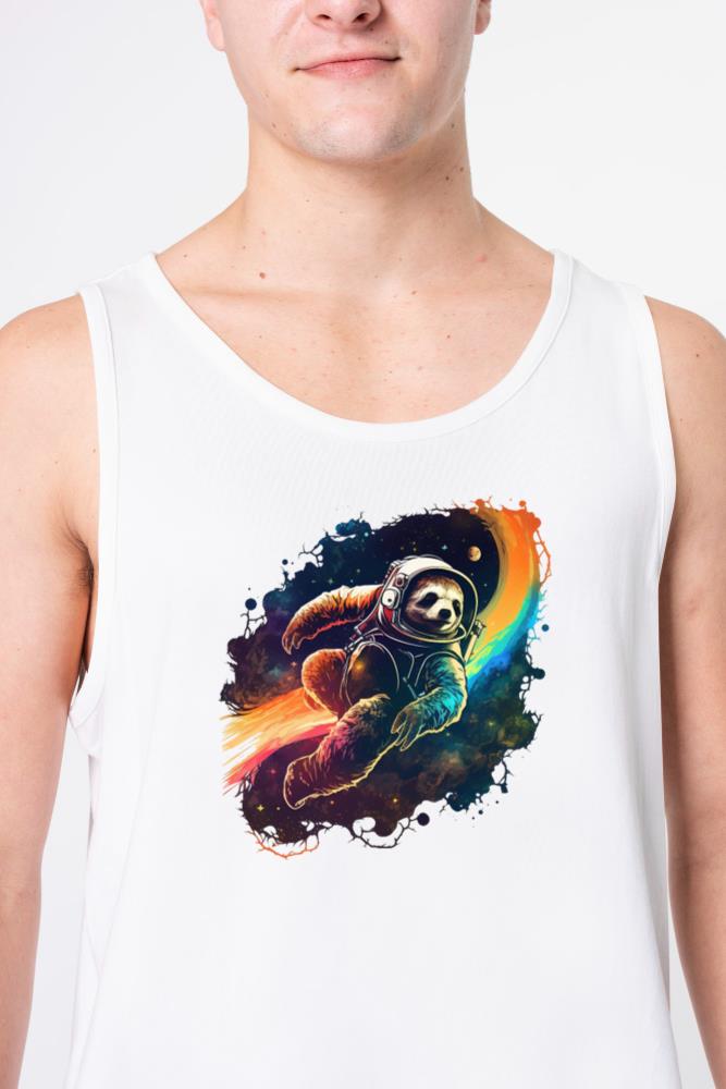 sloth astronaut in space - Unisex Tank Top
