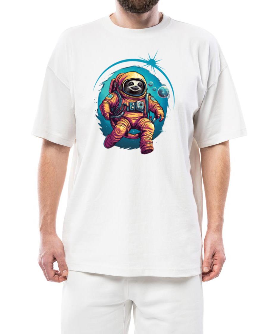 Sloth Astronaut Space Travel Gift - Unisex Standard T-Shirt