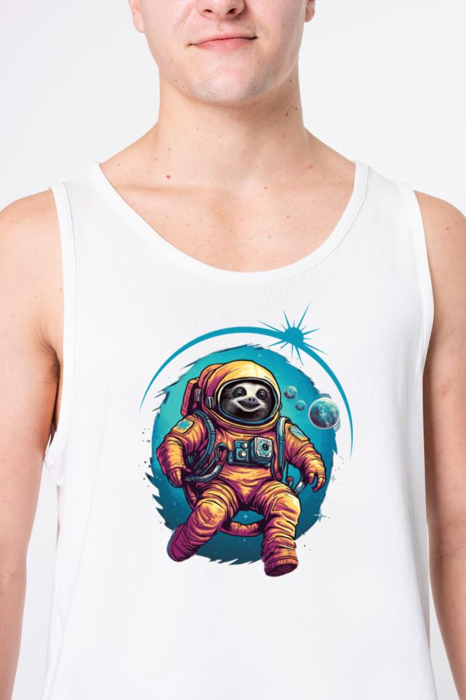 Sloth Astronaut Space Travel Gift - Unisex Tank Top