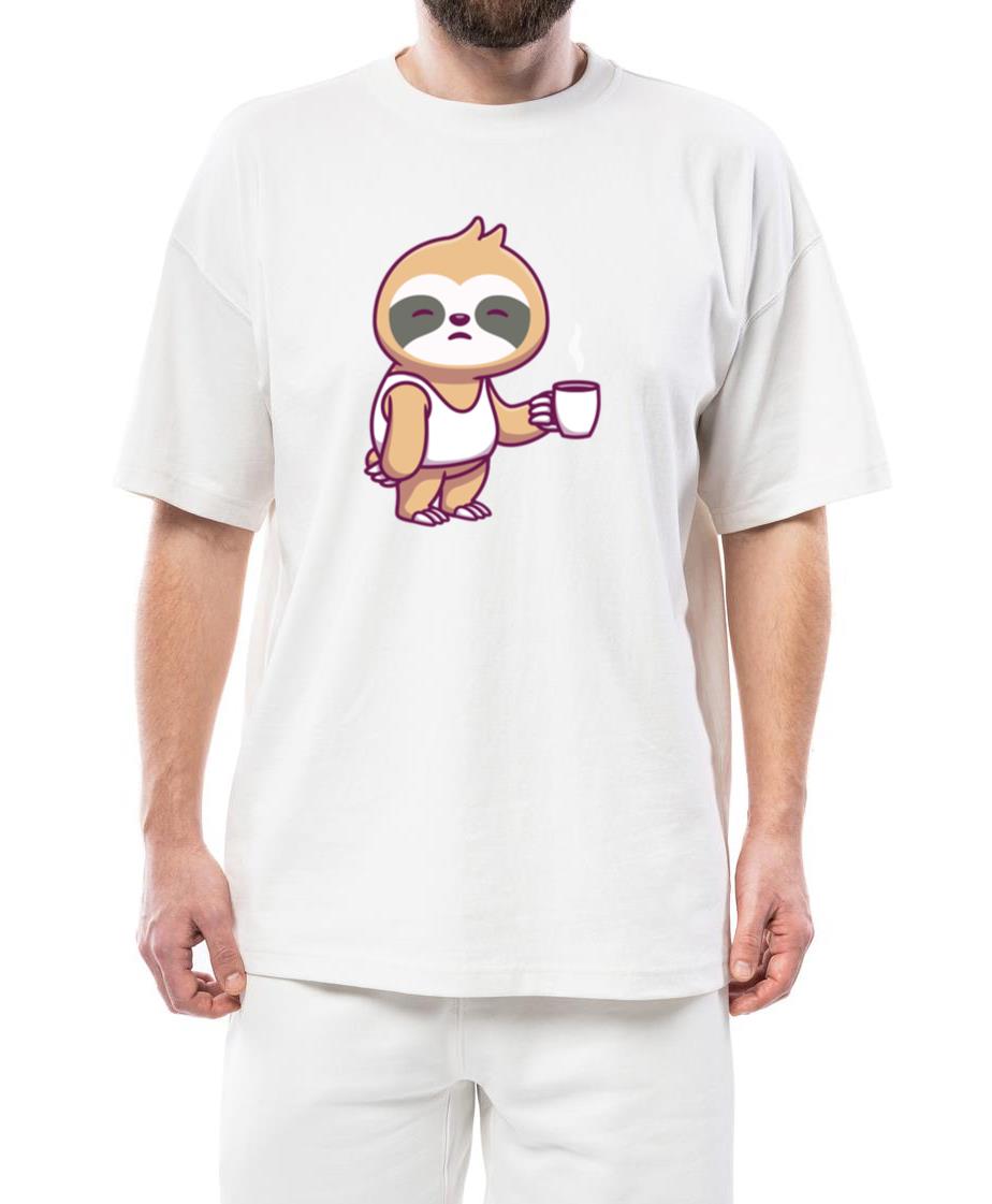 SLOTH BUT FIRST COFFEE - Unisex Standard T-Shirt