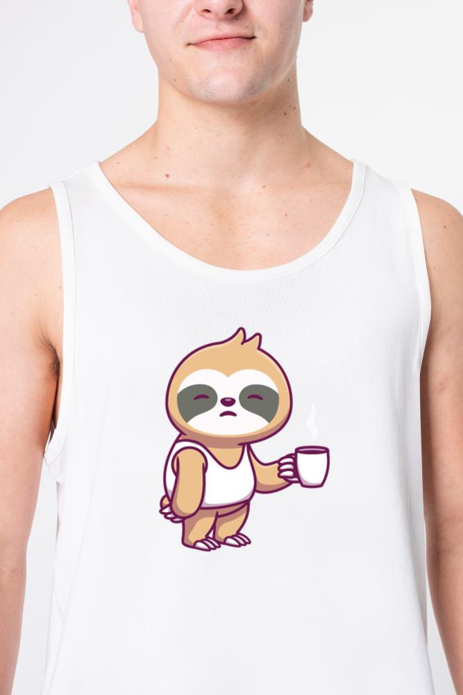 SLOTH BUT FIRST COFFEE - Unisex Tank Top