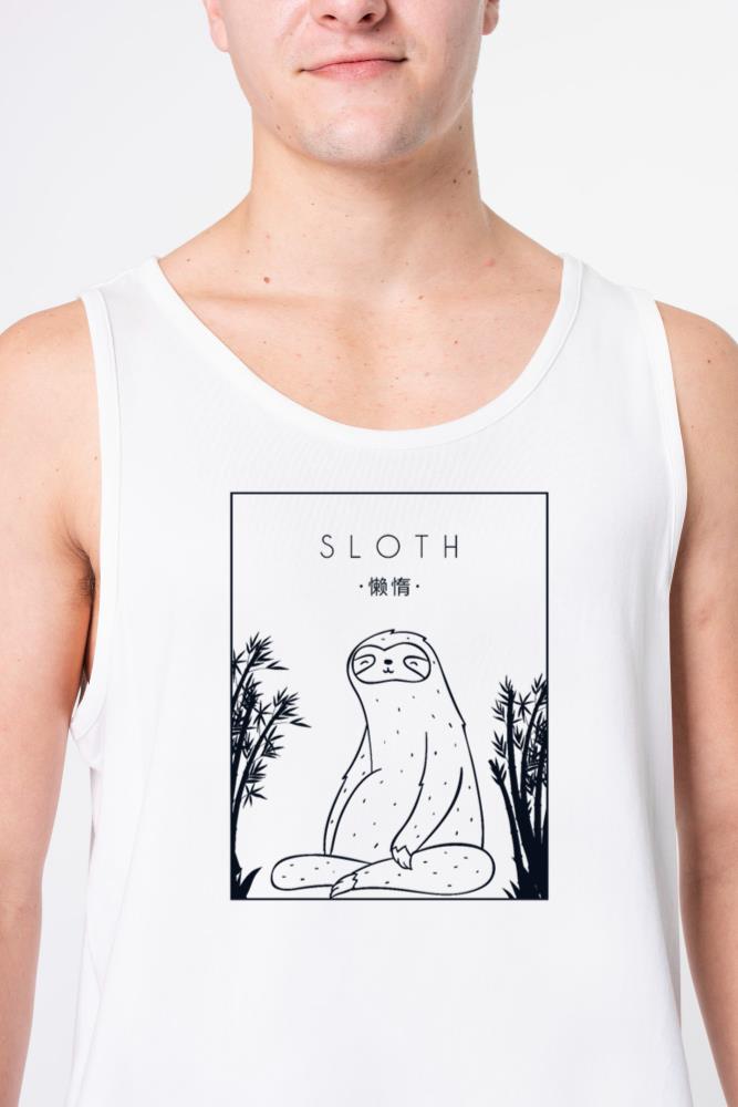 Sloth Chinese Hanzi Brown-Throated Pilosa - Unisex Tank Top