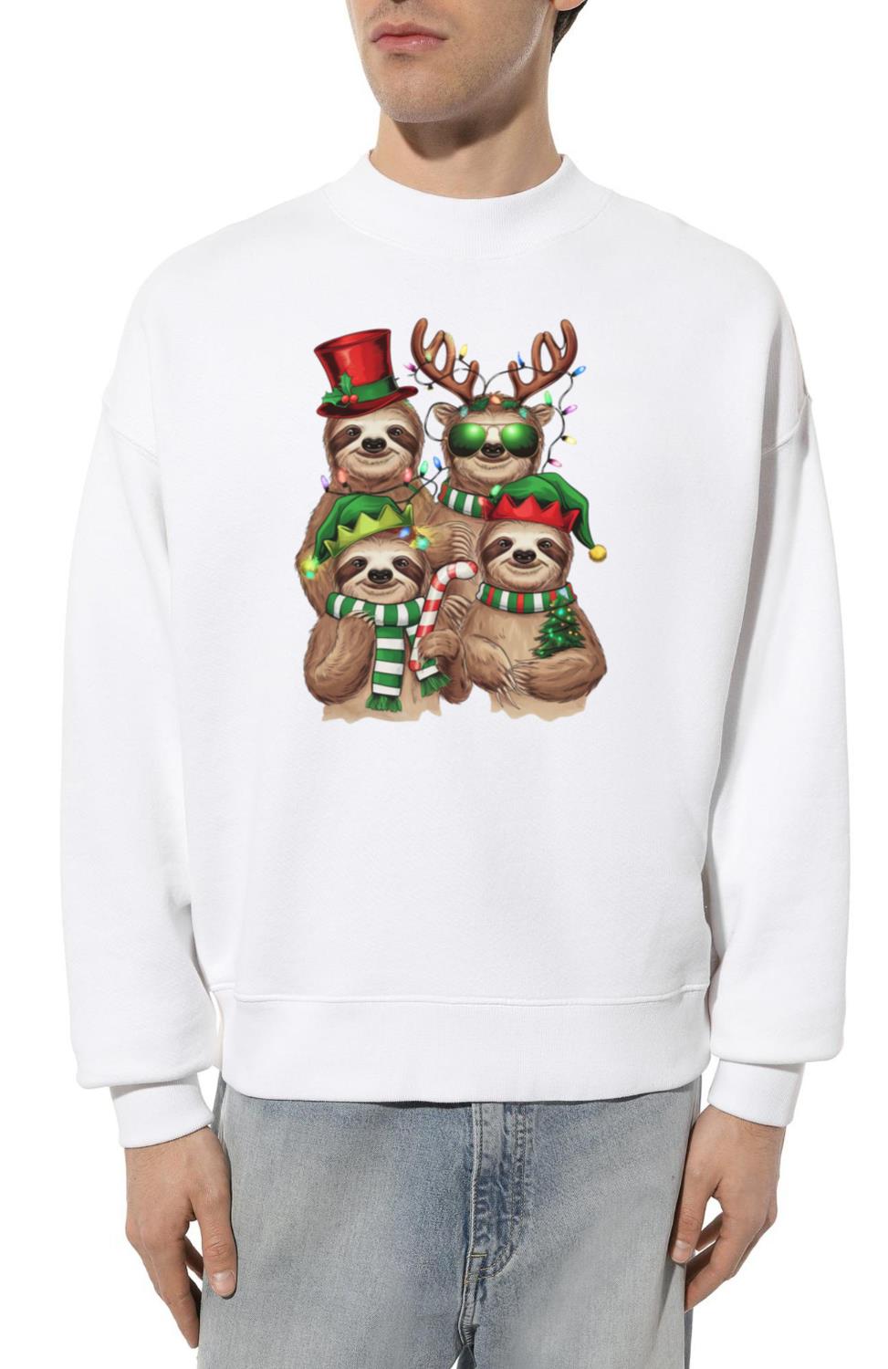 Sloth Christmas Merry Slothmas Sloth Lover Gift - Unisex Sweatshirt