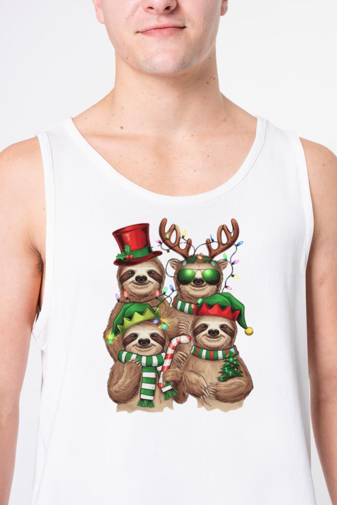 Sloth Christmas Merry Slothmas Sloth Lover Gift - Unisex Tank Top