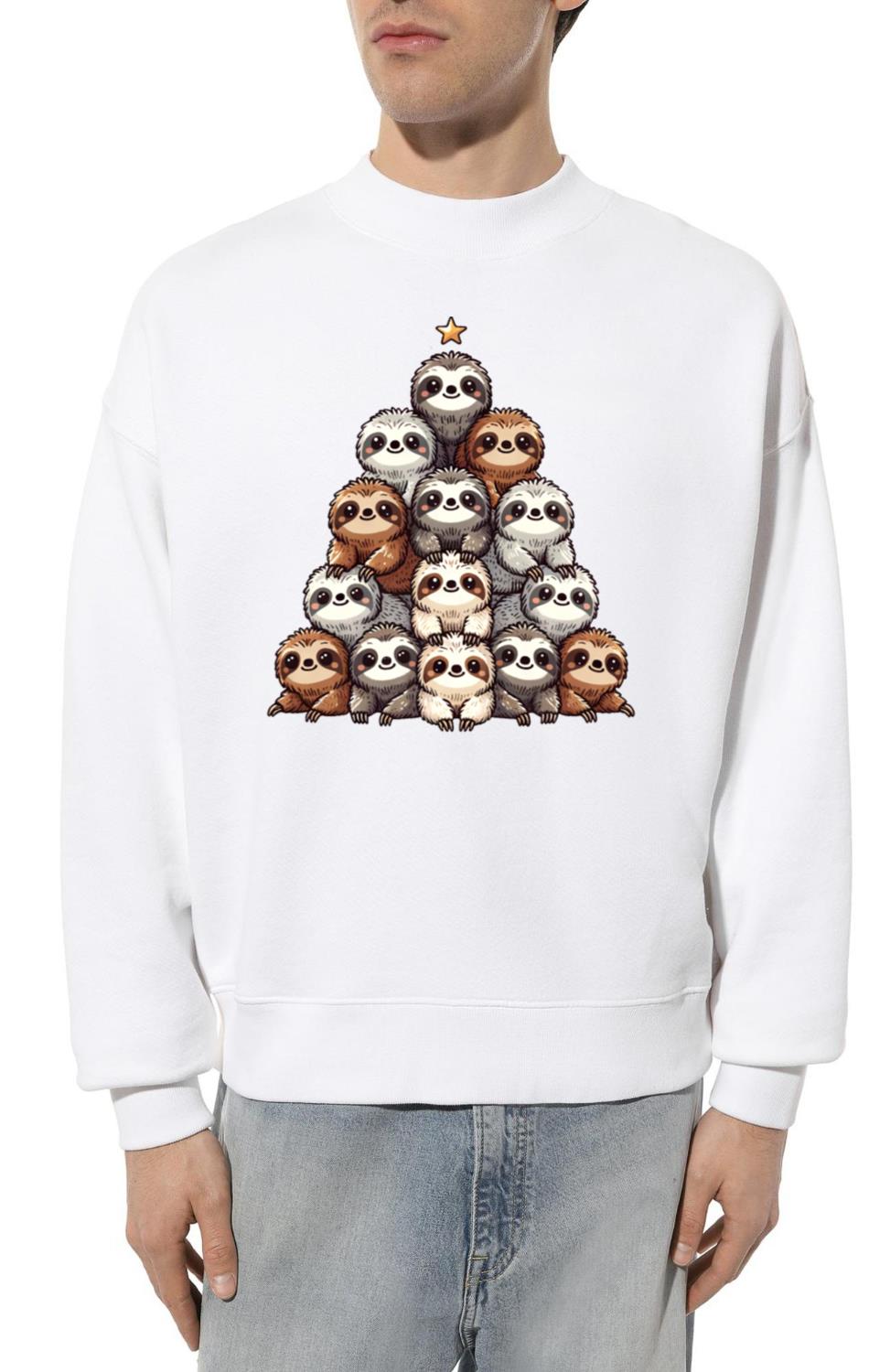Sloth Christmas Tree Pattern - Unisex Sweatshirt