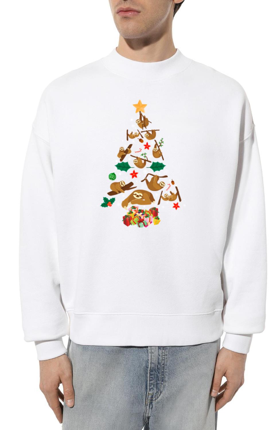 Sloth Christmas Tree Xmas Funny Gift - Unisex Sweatshirt