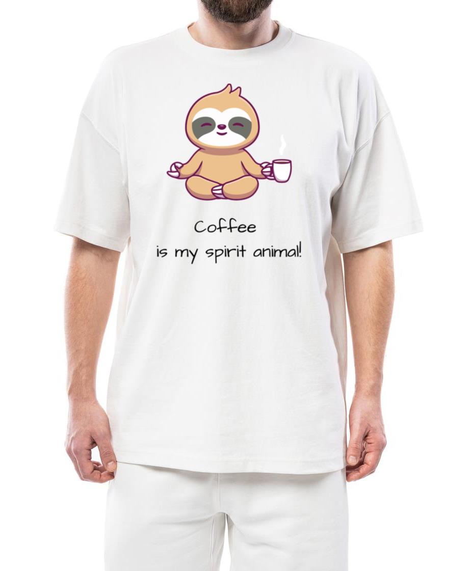 Sloth Coffee Is My Spirit Animal - Unisex Standard T-Shirt