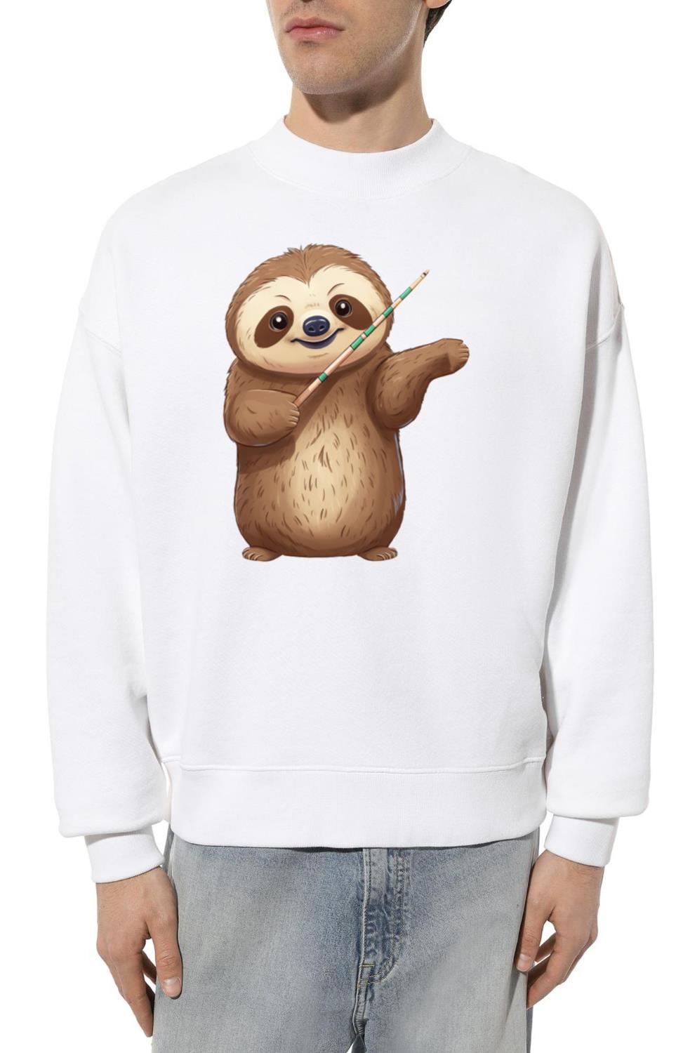 Sloth Conductor_ Harmony in Slow Motion - Unisex Sweatshirt