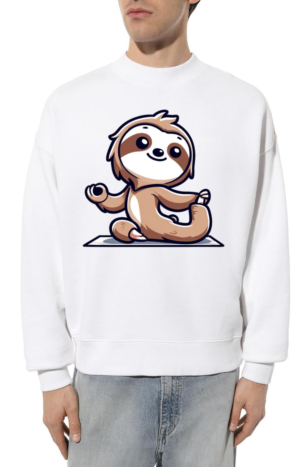 Sloth Doing Yoga & Gymnastics Exercises - Unisex Sweatshirt