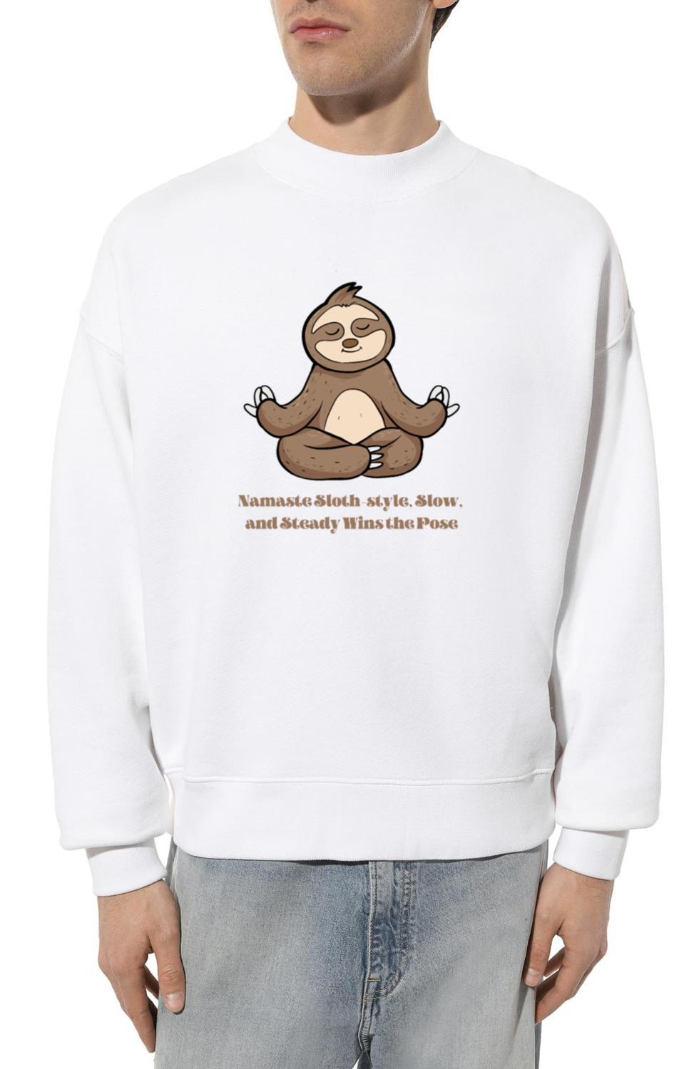 Sloth doing Yoga_ Yoga Lover - Unisex Sweatshirt