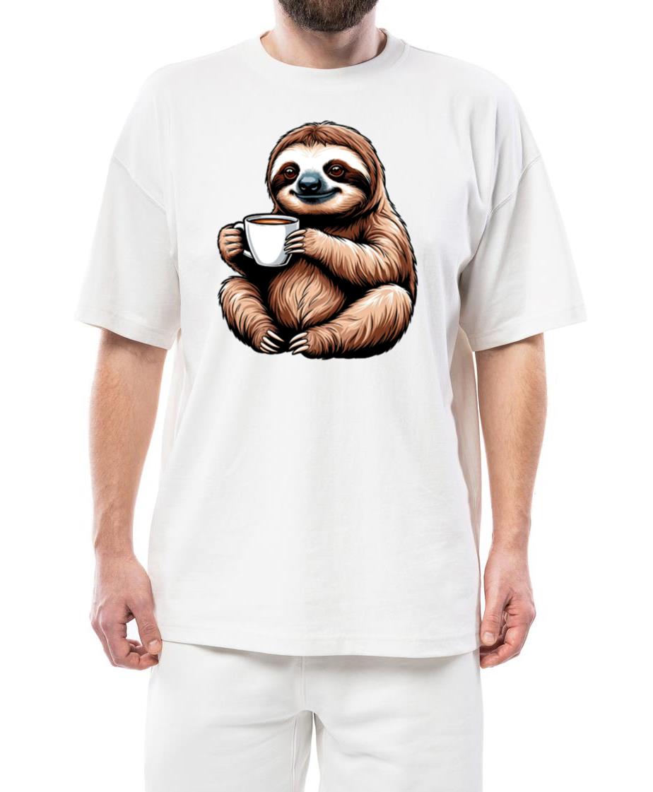 Sloth Drinking Coffee - Unisex Standard T-Shirt
