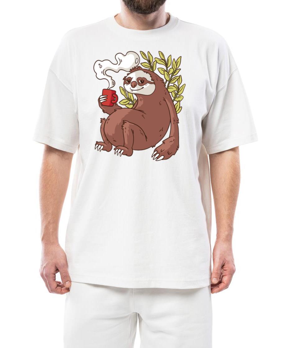 Sloth Drinks Coffee - Unisex Standard T-Shirt