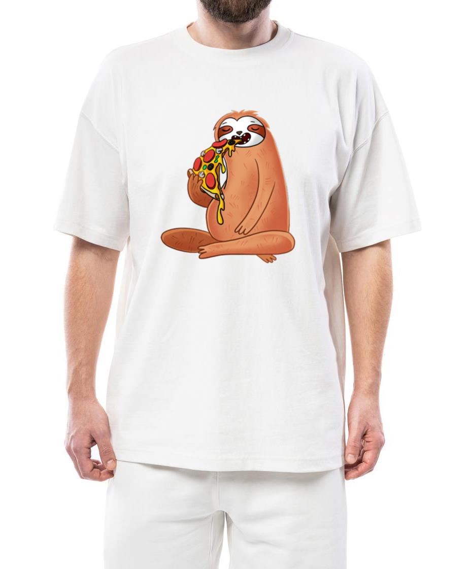 Sloth Eating Pizza 1 - Unisex Standard T-Shirt