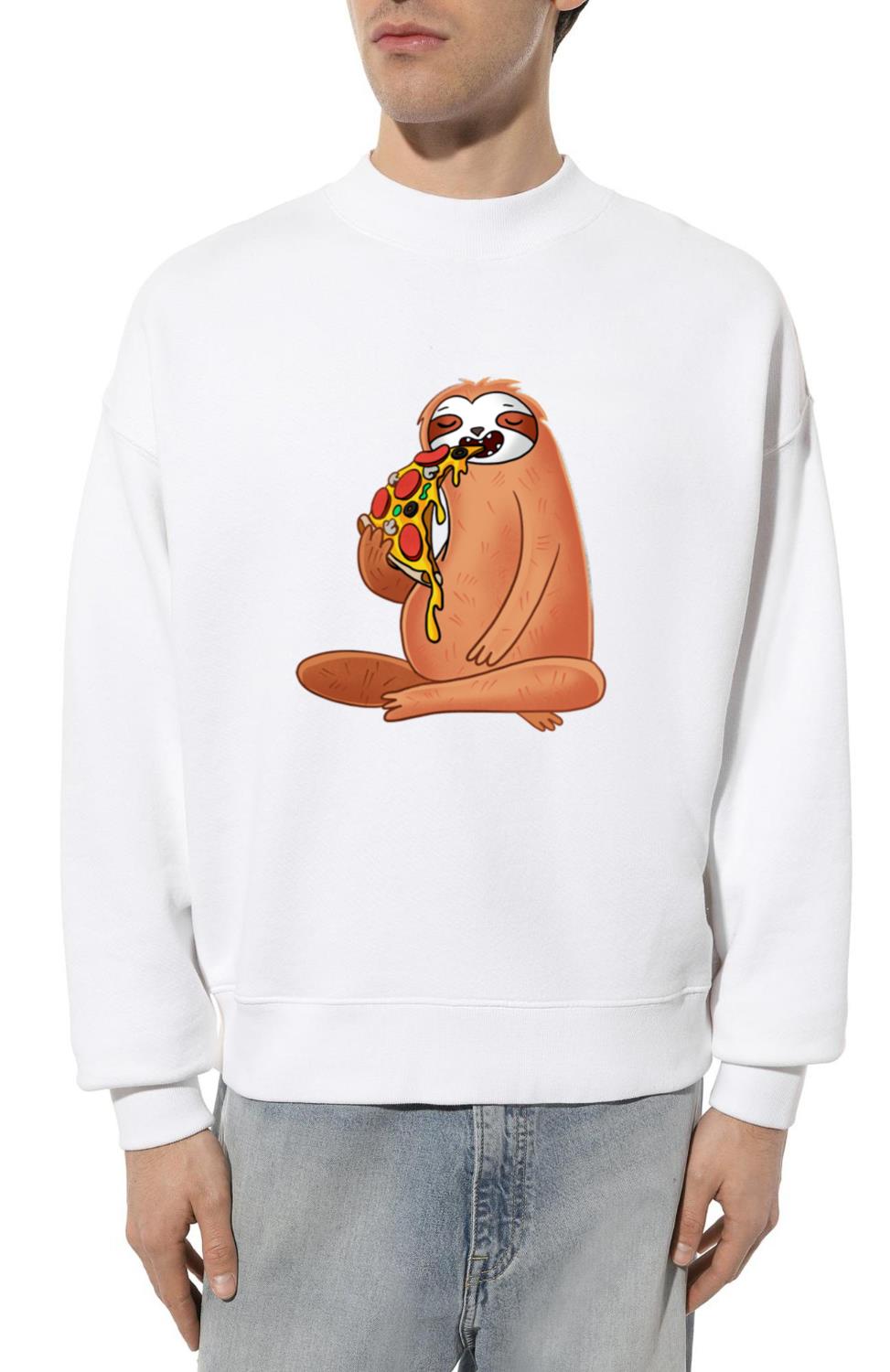 Sloth Eating Pizza 1 - Unisex Sweatshirt