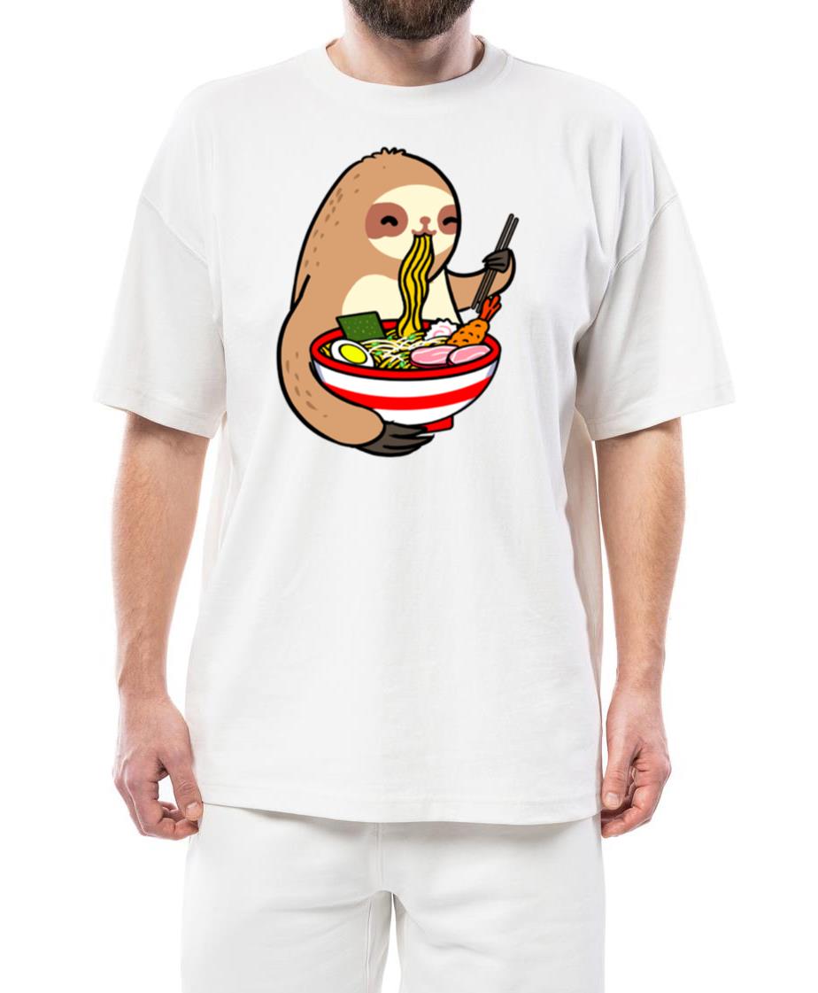 Sloth Eating Ramen For Ramen Lover - Unisex Standard T-Shirt