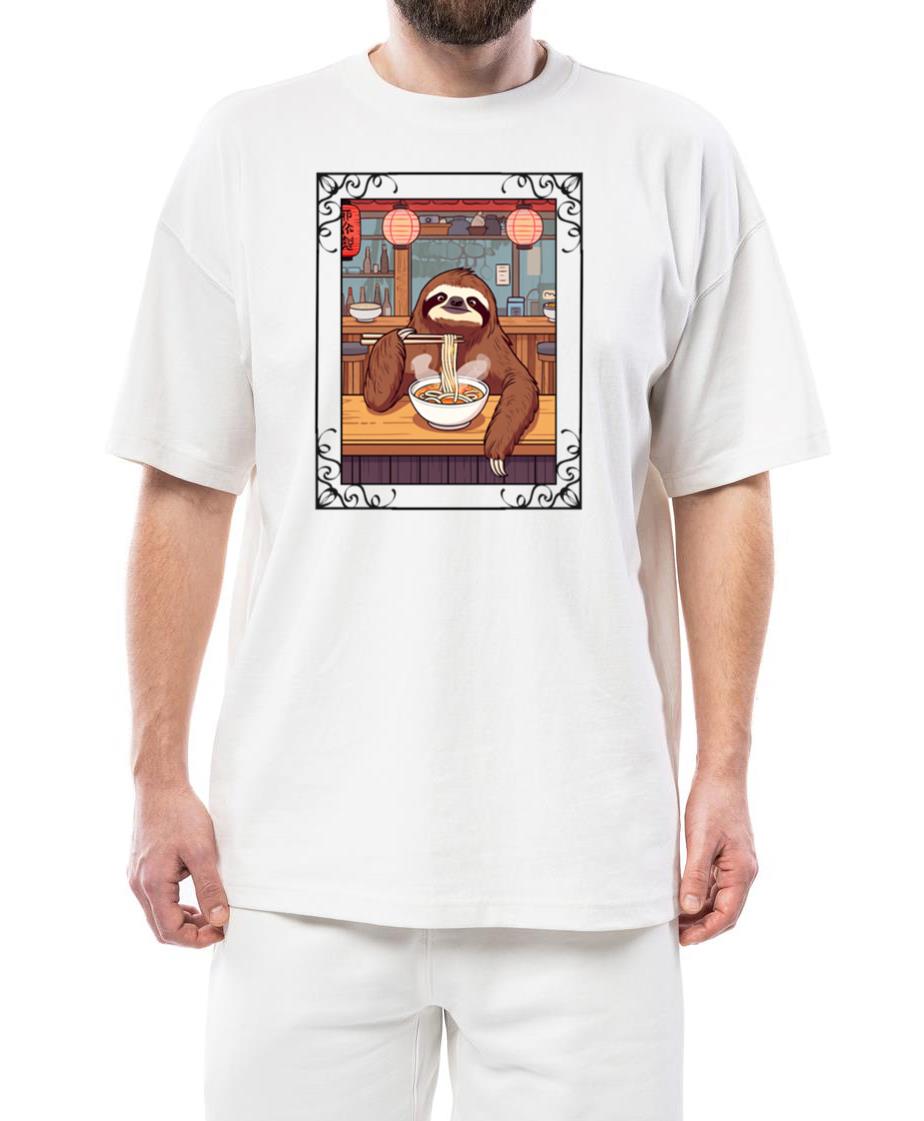 Sloth Eating Ramen Noodles - Unisex Standard T-Shirt