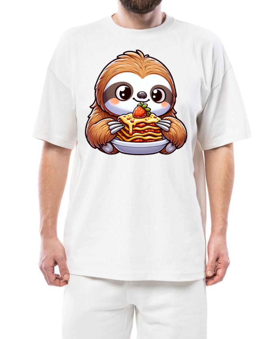 Sloth Enjoys Italian Lasagna - Unisex Standard T-Shirt