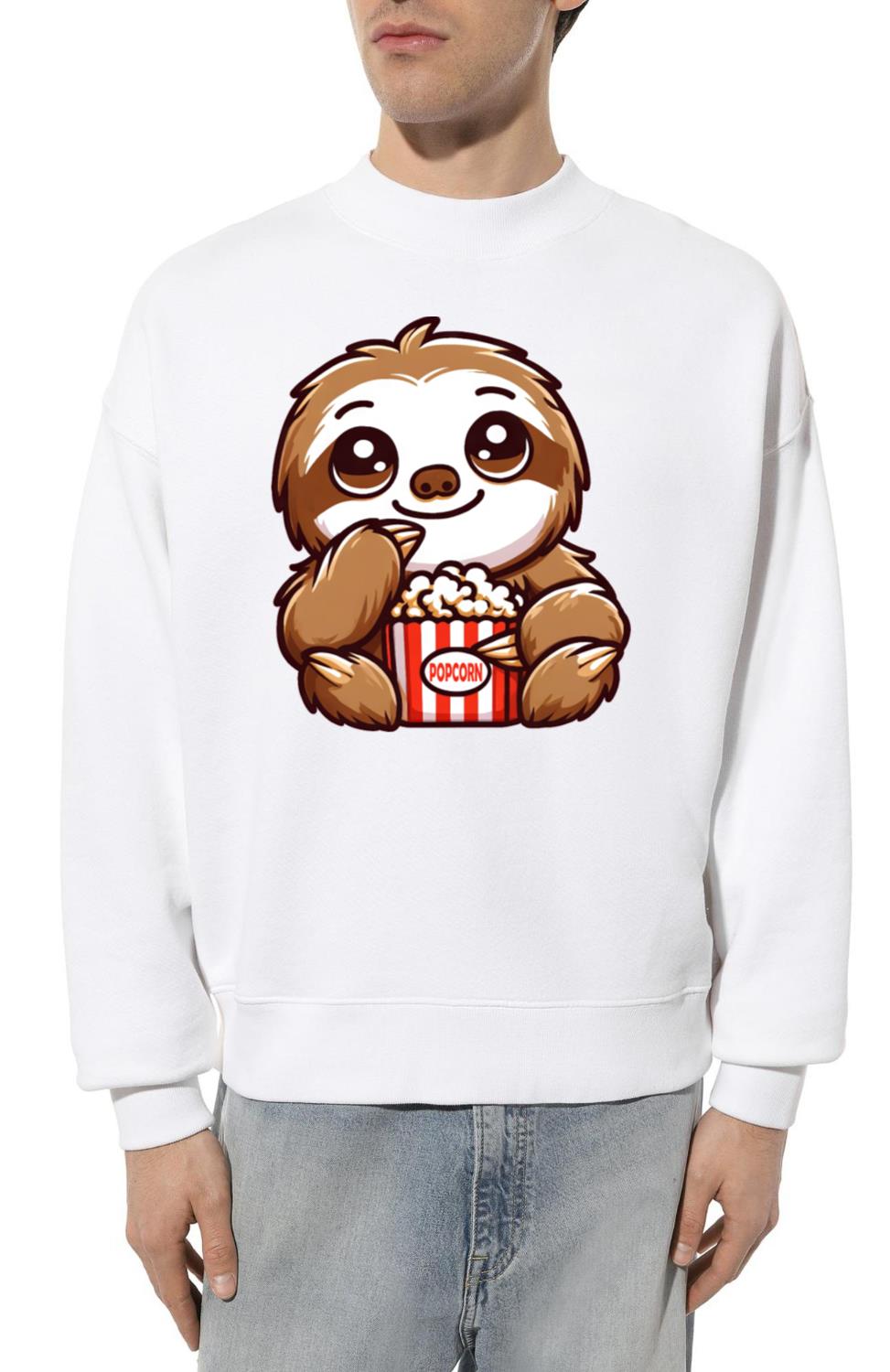 Sloth Film Critic Cinema Popcorn Lover - Unisex Sweatshirt