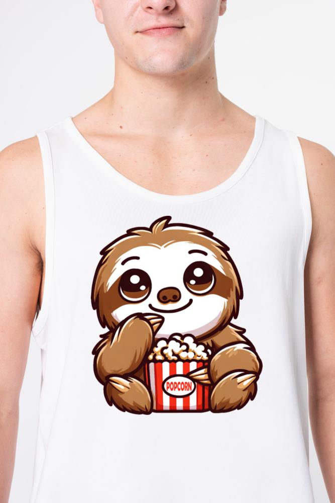 Sloth Film Critic Cinema Popcorn Lover - Unisex Tank Top