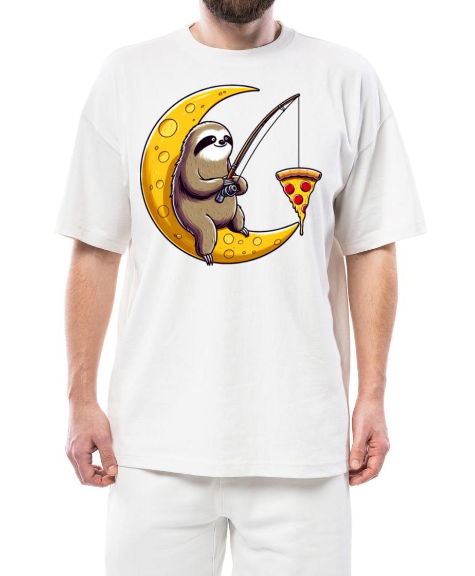 Sloth fisherman moon pizza space - Unisex Standard T-Shirt