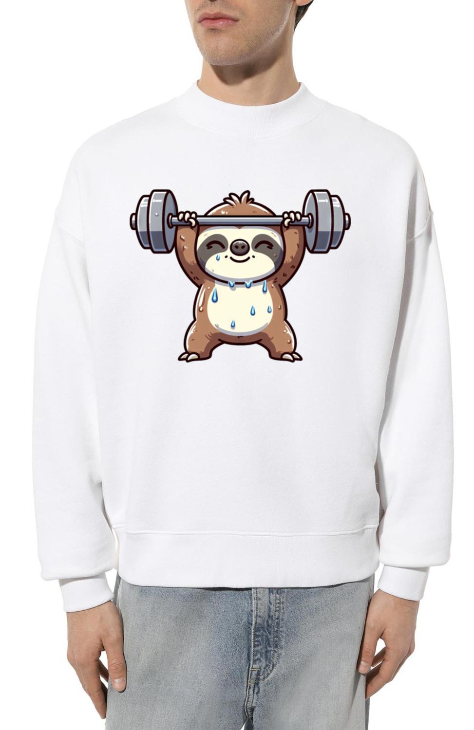 Sloth Fitness Dumbbell Workout - Unisex Sweatshirt
