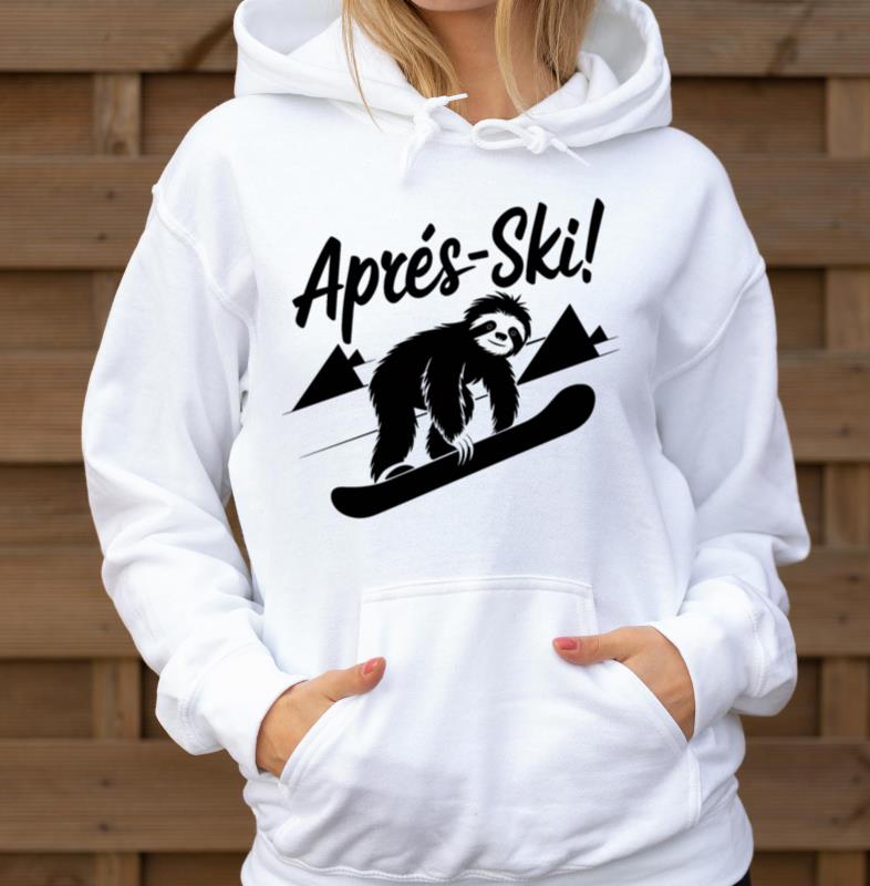 Sloth Funny Animal Snowboard Après-Ski - Unisex Hoodie