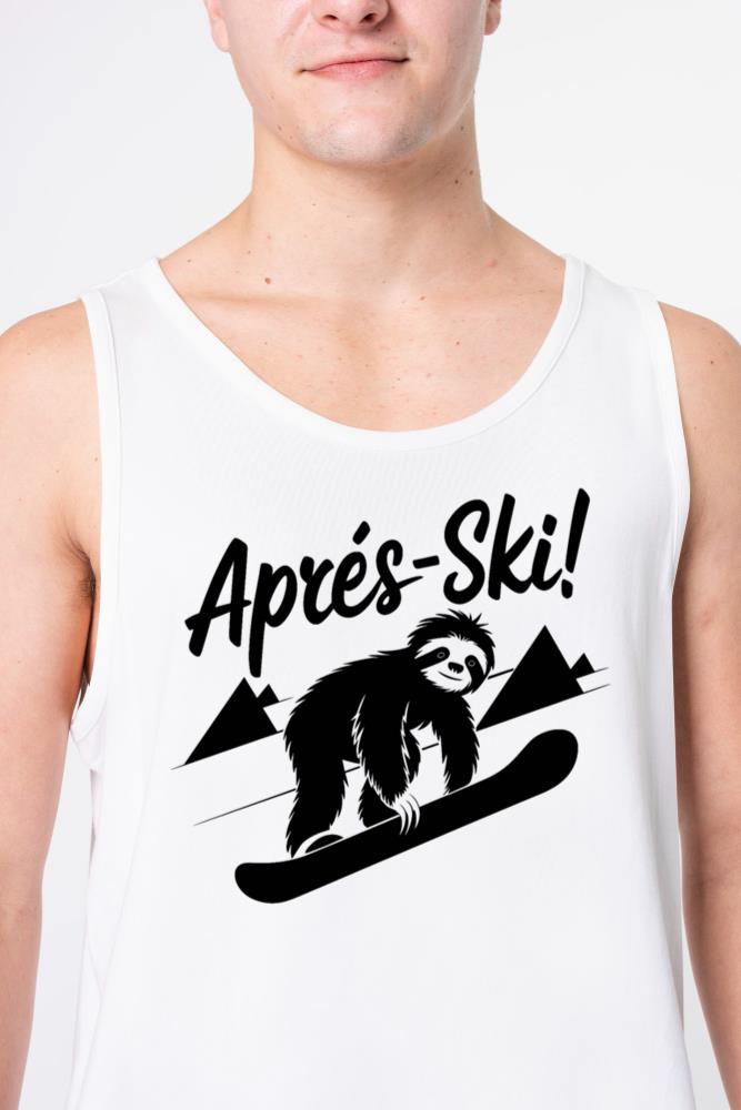 Sloth Funny Animal Snowboard Après-Ski - Unisex Tank Top