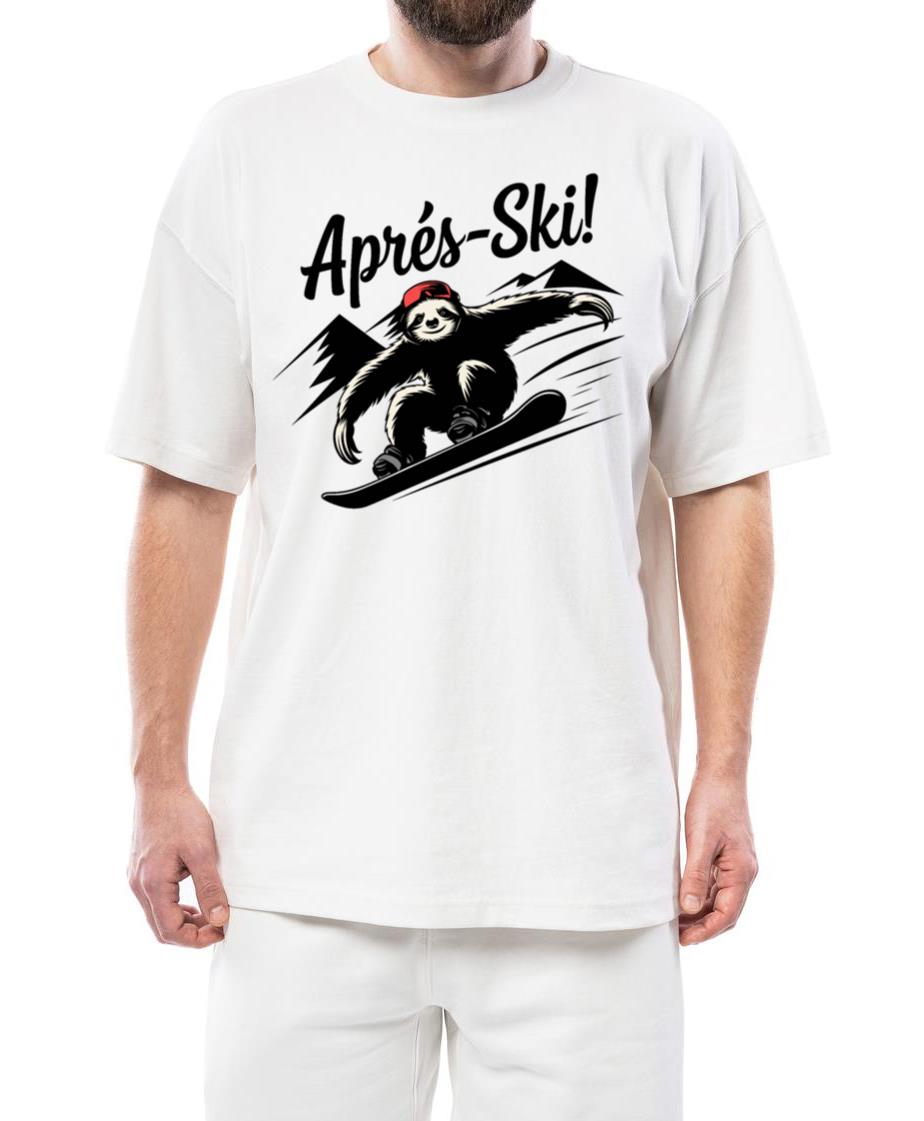 Sloth Funny Animal Snowboard Après-Ski_1 - Unisex Standard T-Shirt