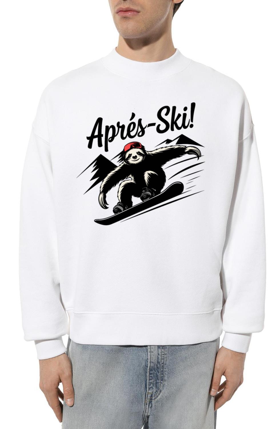 Sloth Funny Animal Snowboard Après-Ski_1 - Unisex Sweatshirt