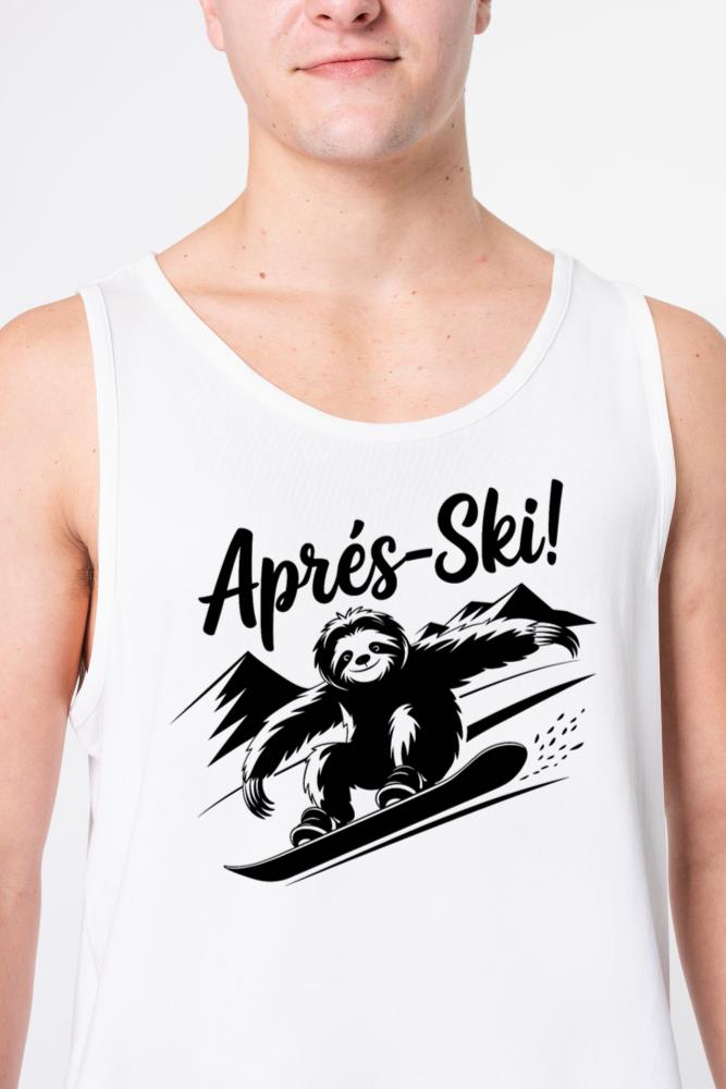 Sloth Funny Animal Snowboard Après-Ski_3 - Unisex Tank Top