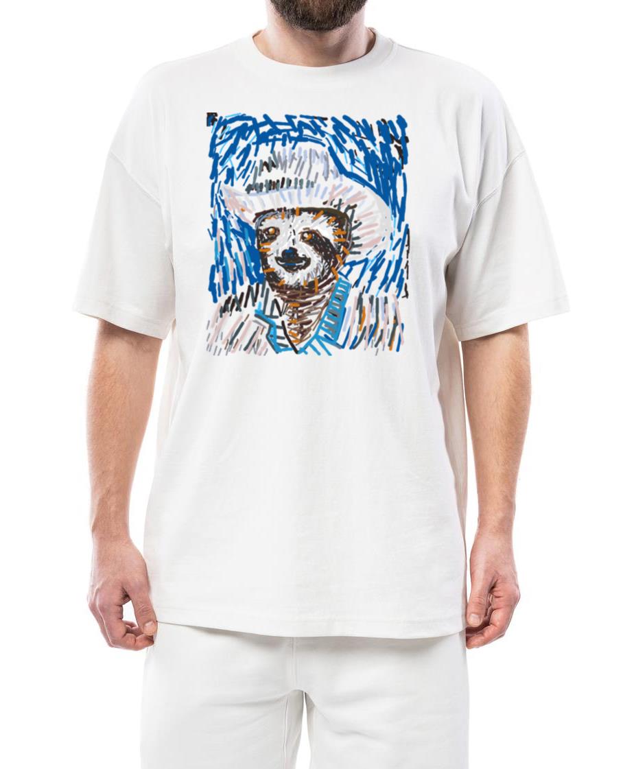 sloth gogh with hat art lover gift idea artist va - Unisex Standard T-Shirt
