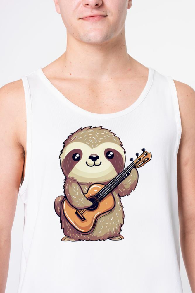 Sloth Guitar Player_1 - Unisex Tank Top