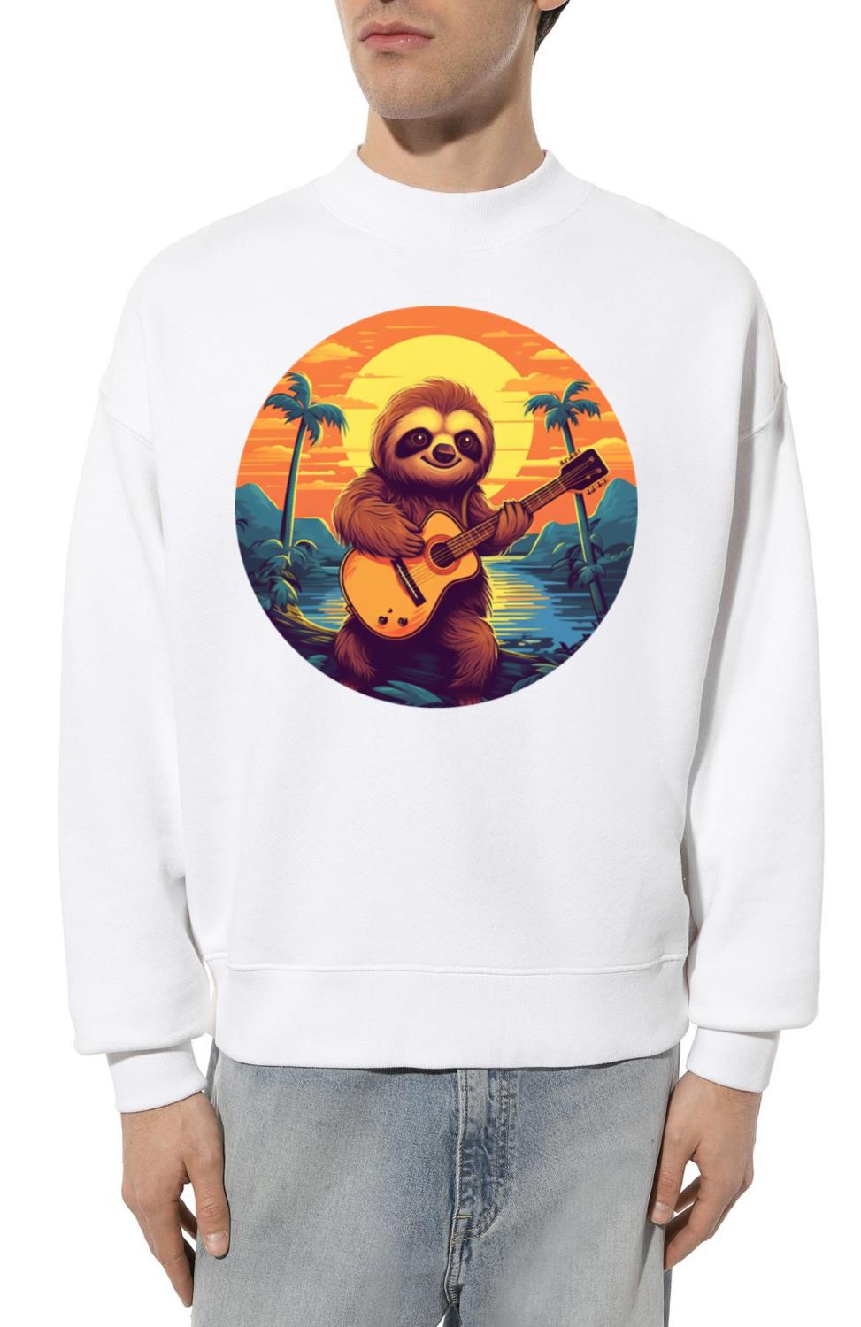 Sloth Guitar Sunset - Unisex Sweatshirt