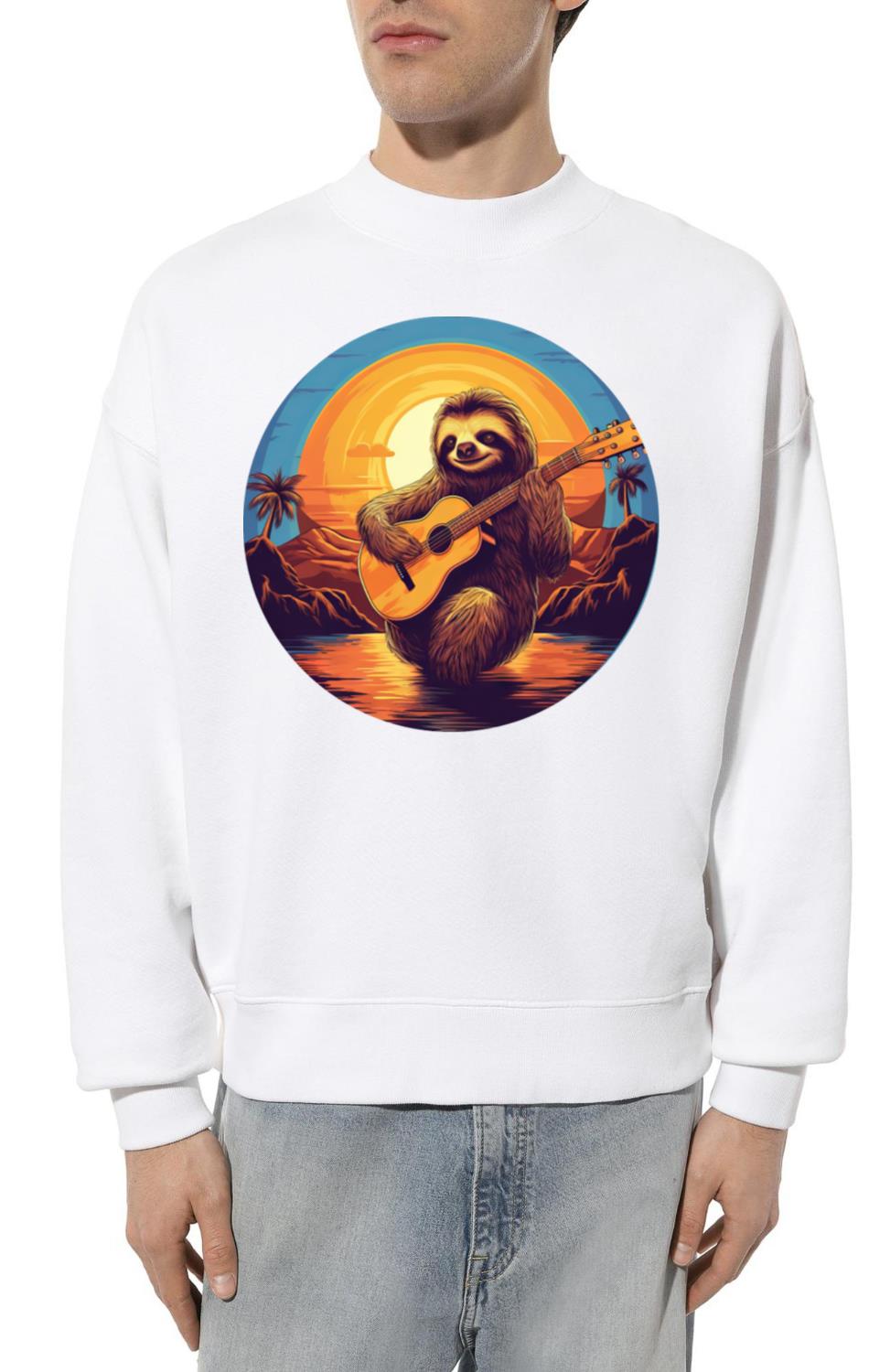 Sloth Guitarist - Sunset - Unisex Sweatshirt