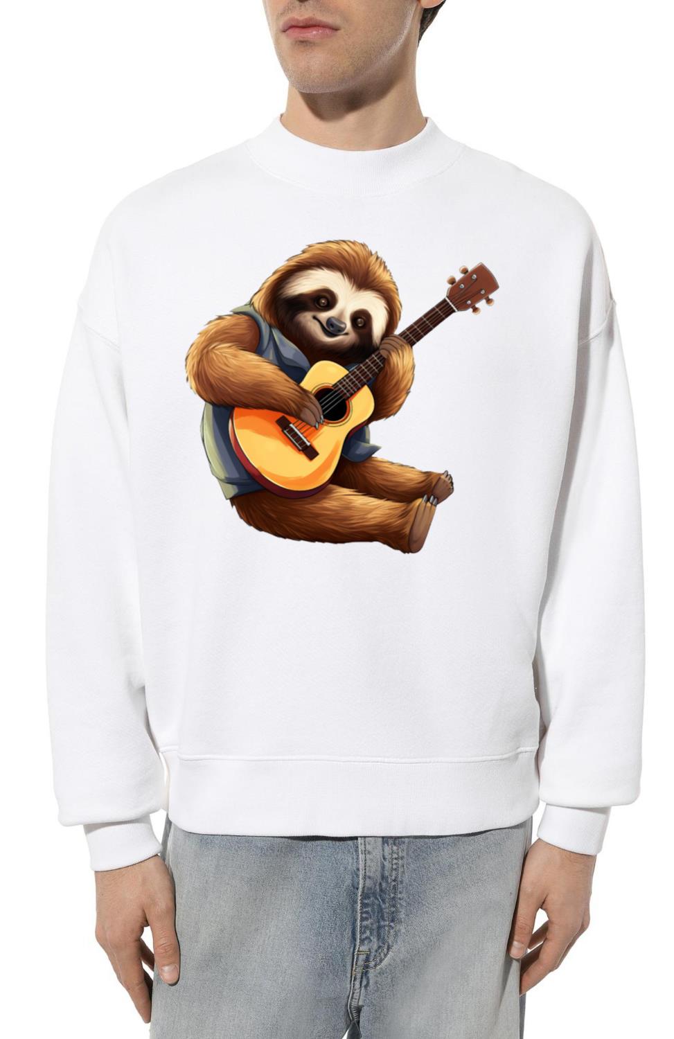 Sloth Guitarist_ King of Laid-back Music - Unisex Sweatshirt