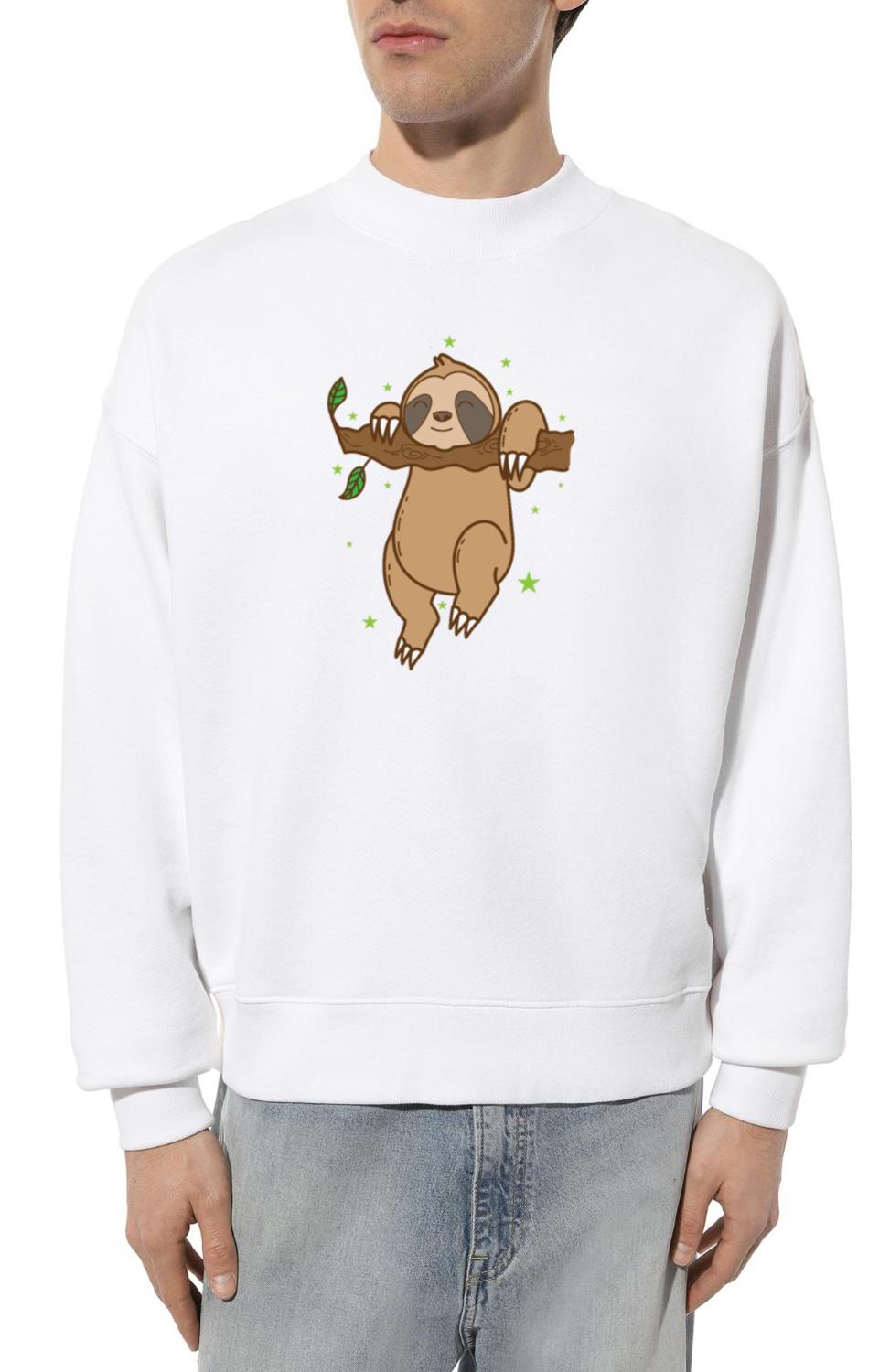 Sloth hanging on Branch lazy Tropics - Unisex Sweatshirt