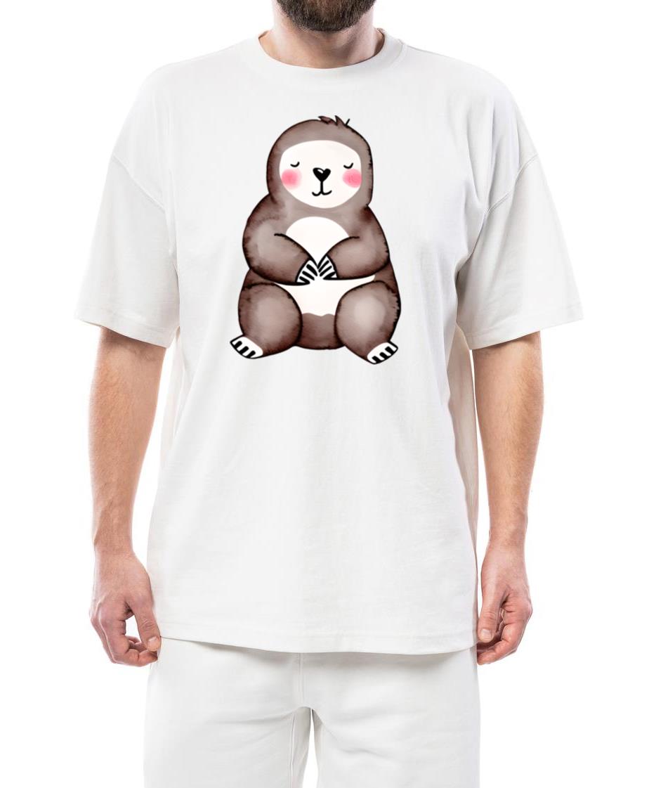 Sloth Happy Peaceful Contented Design - Unisex Standard T-Shirt