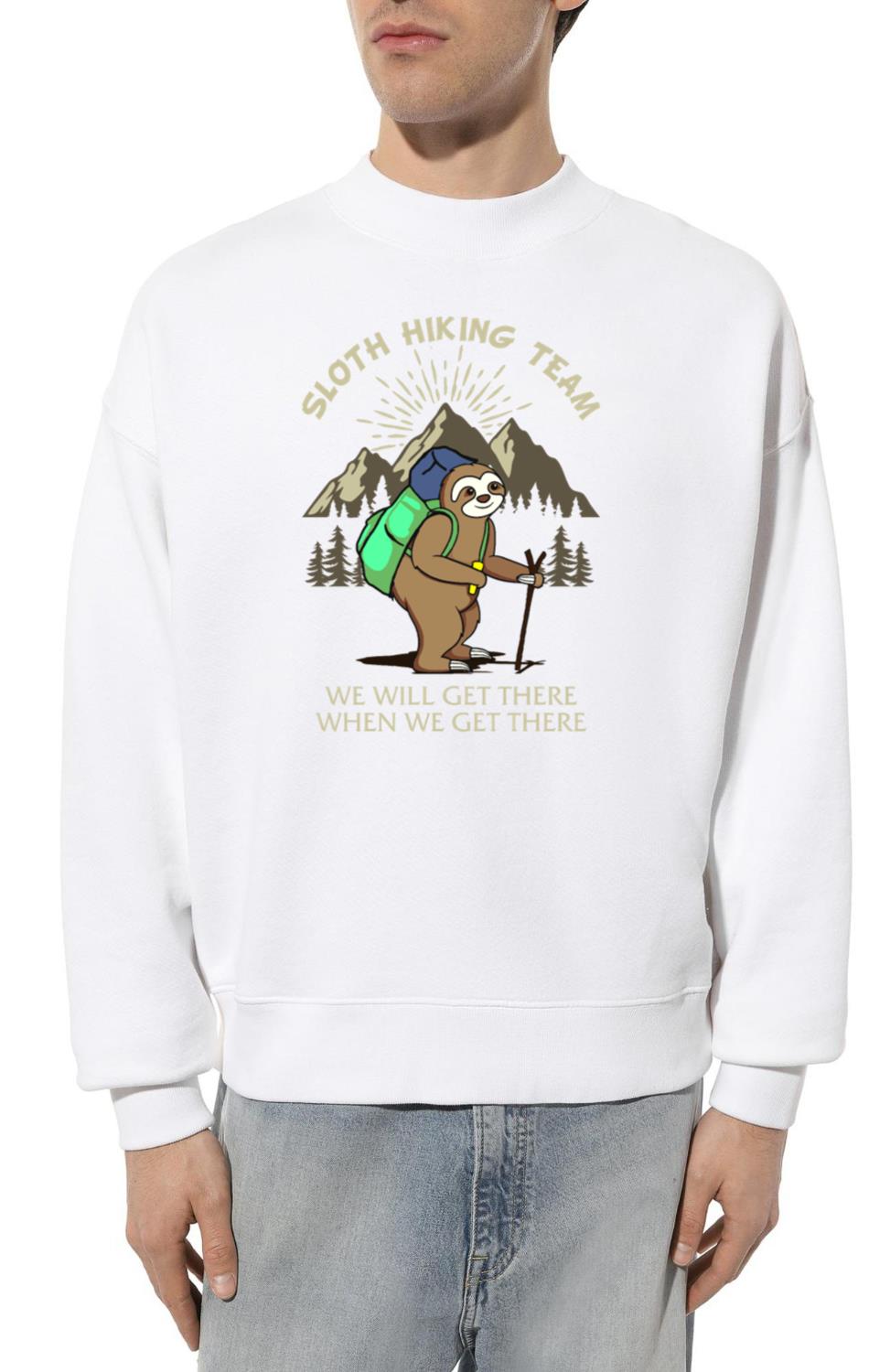 Sloth Hiking Funny Mountain - Unisex Sweatshirt