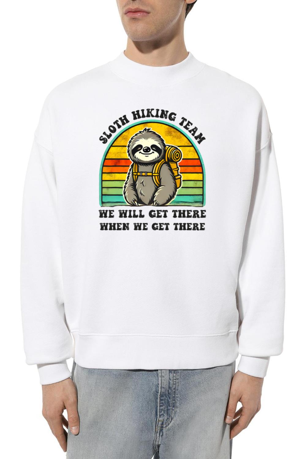 Sloth Hiking Team Camping and Walking Lover - Unisex Sweatshirt